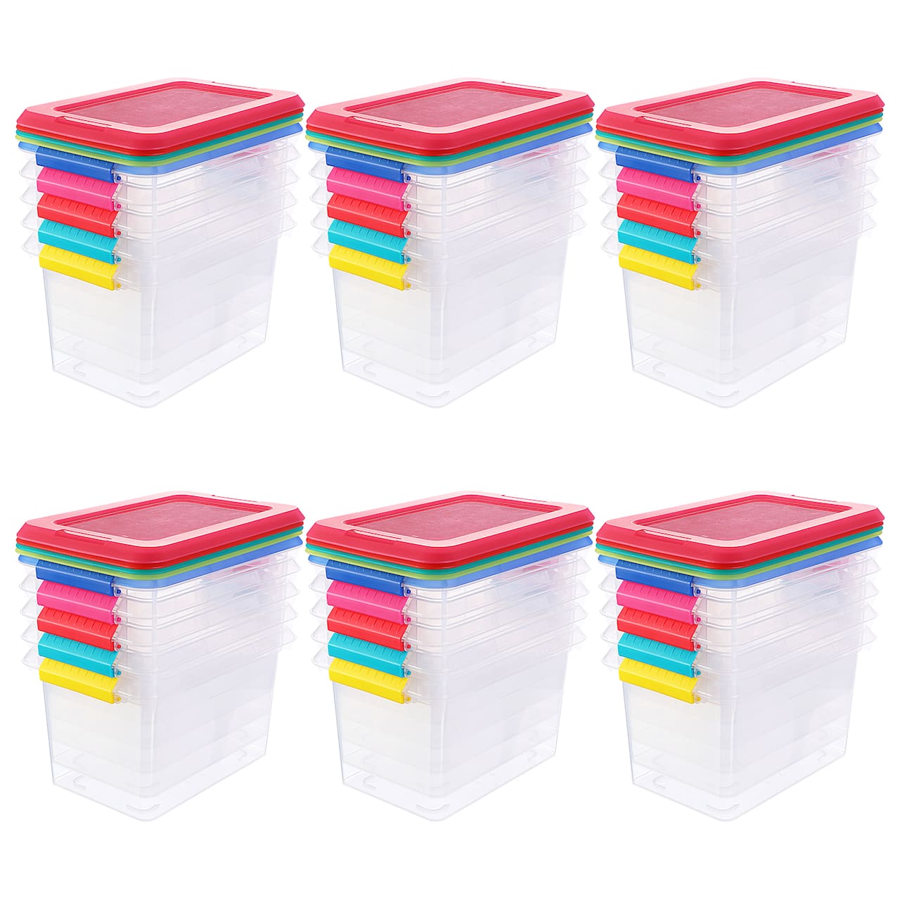 6 Packs: 5 ct. (30 total) 6.2qt. Storage Bins with Lids by Simply Tidy™